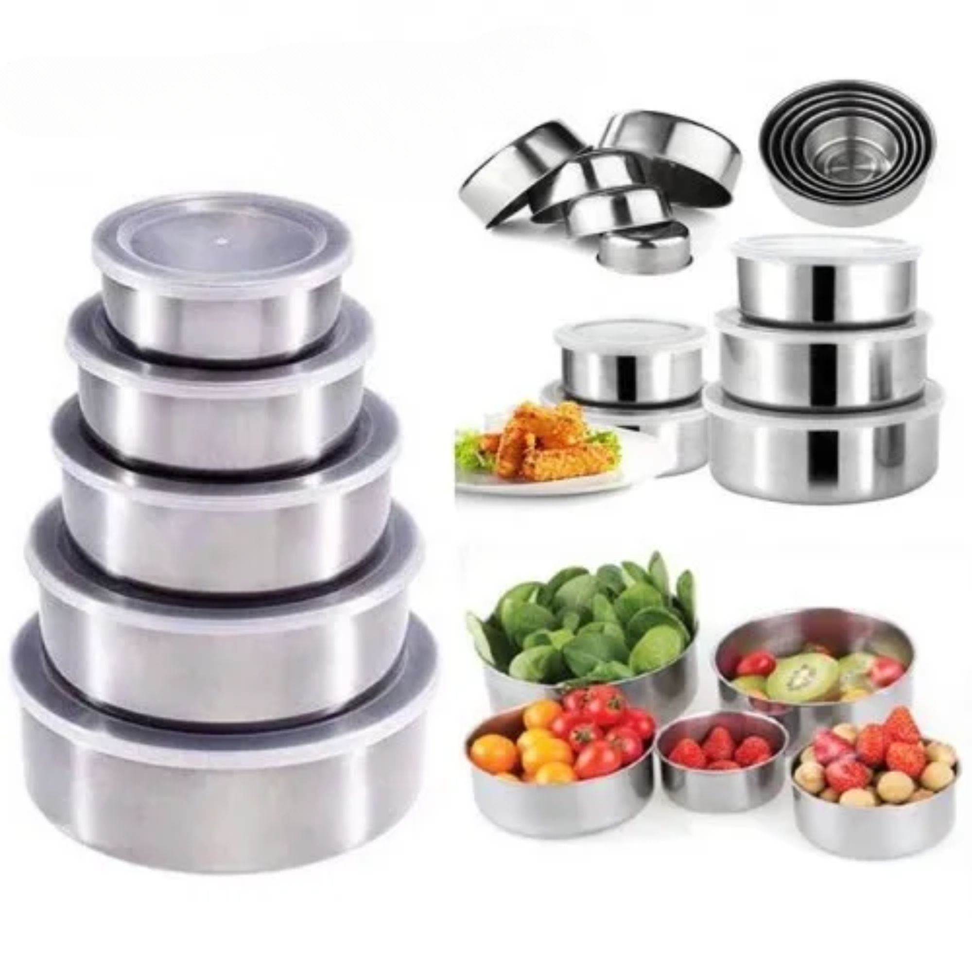 Miniatura 8 de Set de ensaladeras con tapa x 10